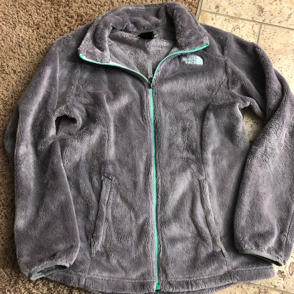 Girls north face gray jacket size XL